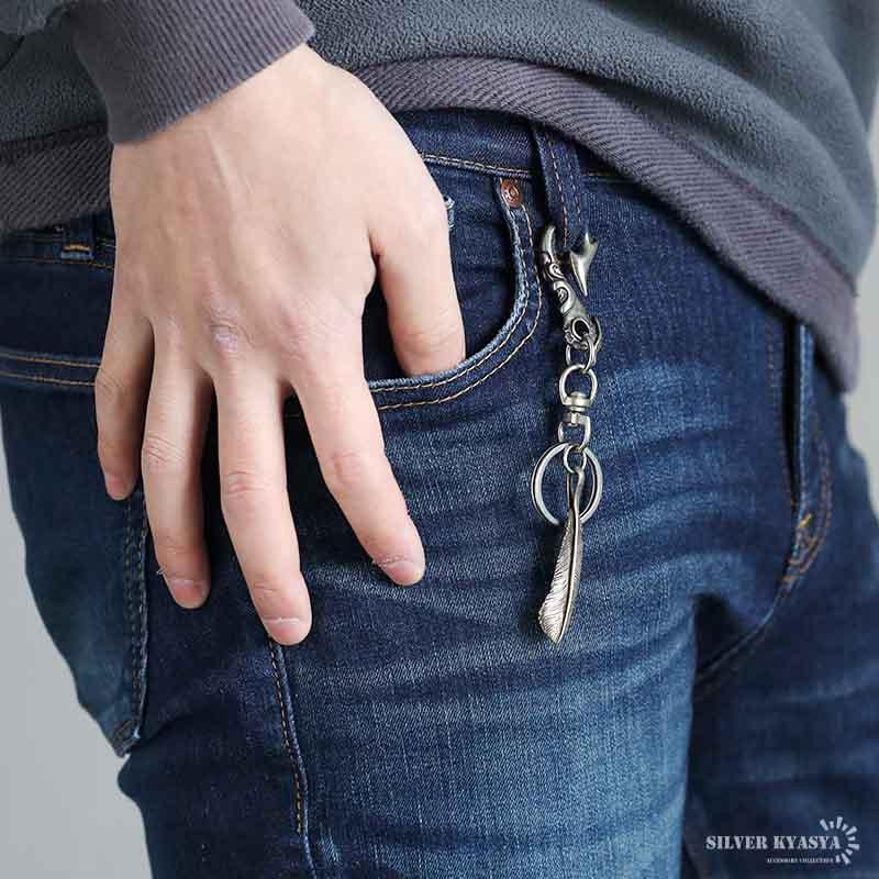 クーポンで10％OFF 釣り針フック キーリング フェザー イーグル キー