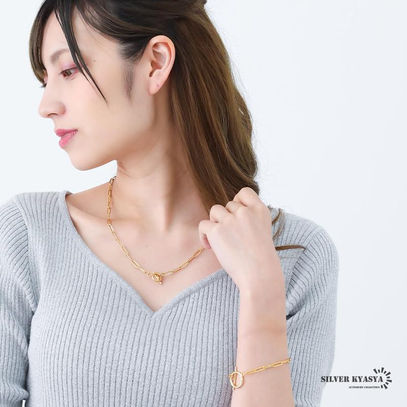 複数買いで最大300円OFFクーポン／ネックレス ブレスレット 2点セット 