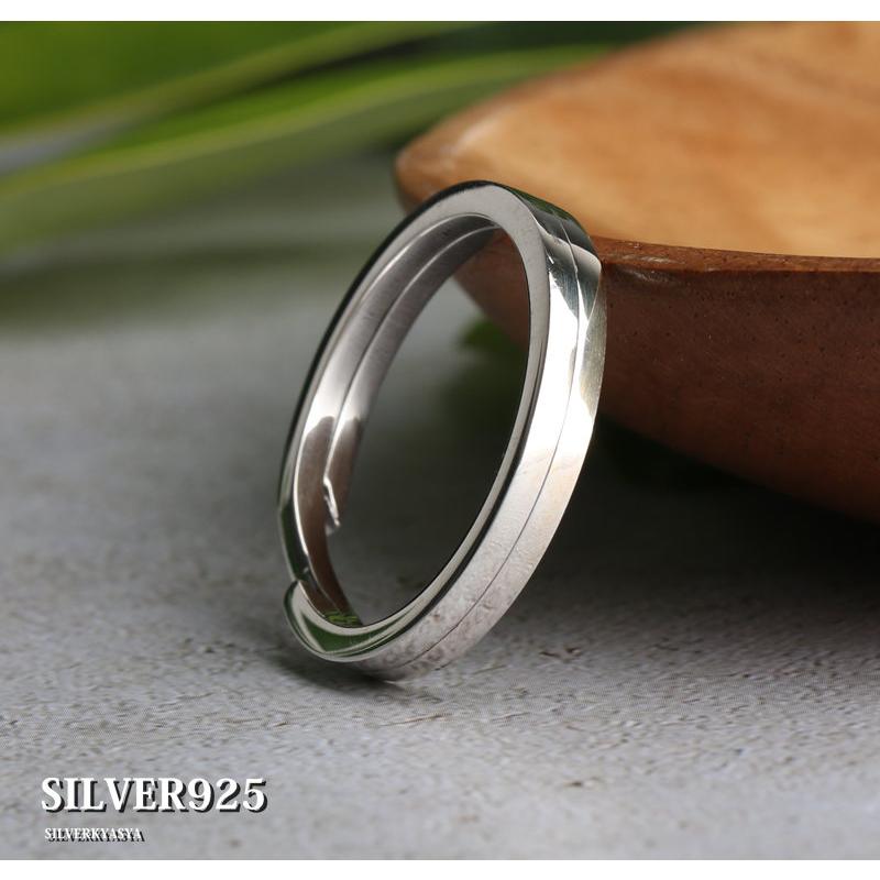 シルバー925 キーリング 厚みあり キーホルダー パーツ シルバー