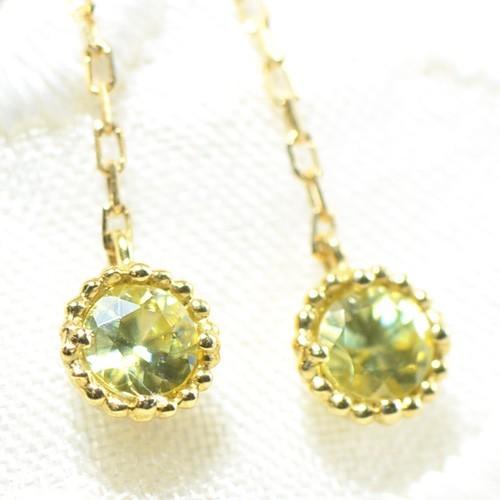 ピアス スフェーン K18イエローゴールド ミル BS0600-28-YE-018