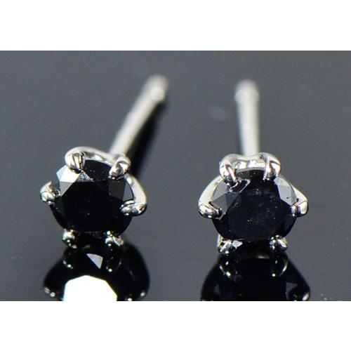 ピアス ブラック ダイヤモンド プラチナ900 BS073CI（YE-002