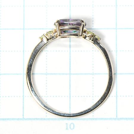 リング ミスティックトパーズ ペリドット K10イエローゴールド