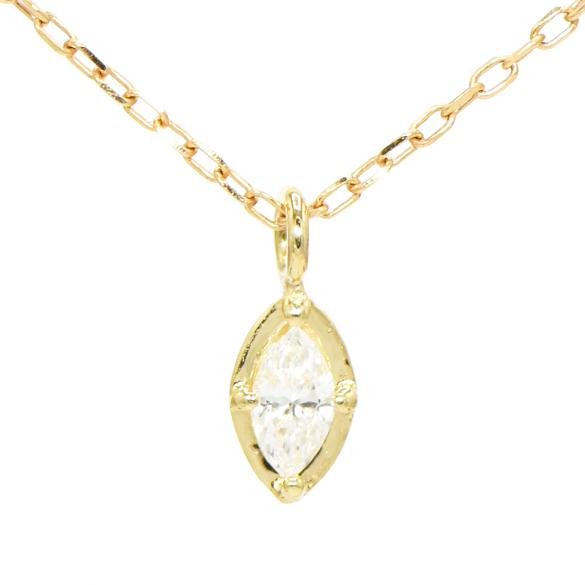 ペンダント　ダイヤモンド　K18 イエローゴールド　ネックレス　マーキス　BX039-28