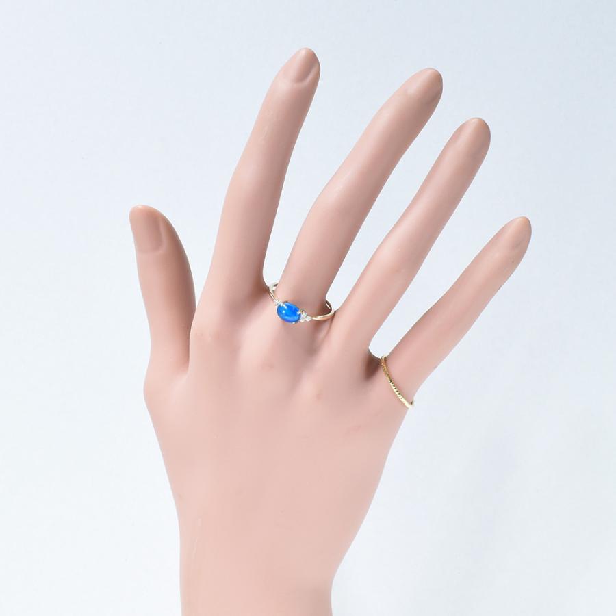 リング ブルーオパール ダイヤ K10イエローゴールド CG090CIBS-YRG-089