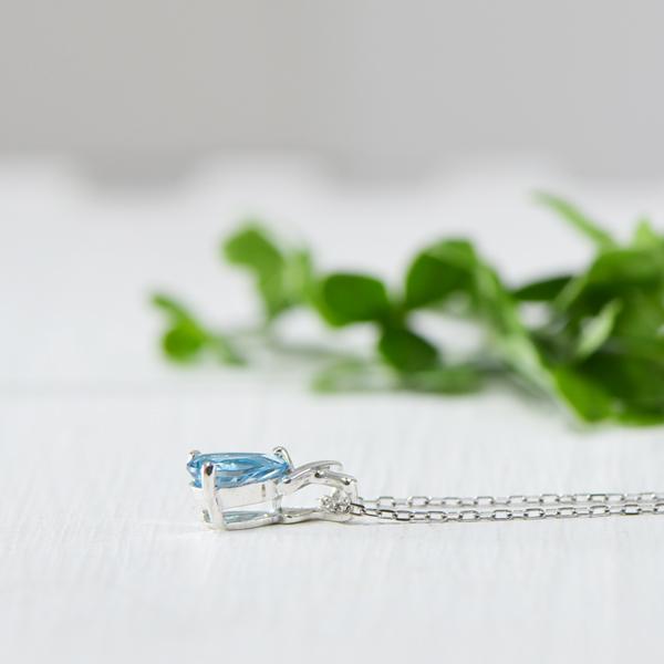 ペンダント ブルートパーズ しずく ペンダント SV925 ネックレス