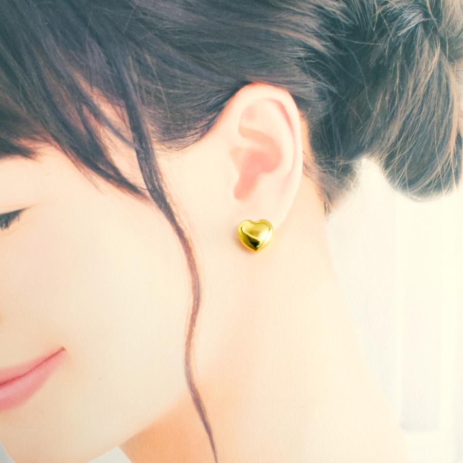 ピアス　ハート【LL】K18ゴールド 地金ピアス CD032-LL-CIBSの画像
