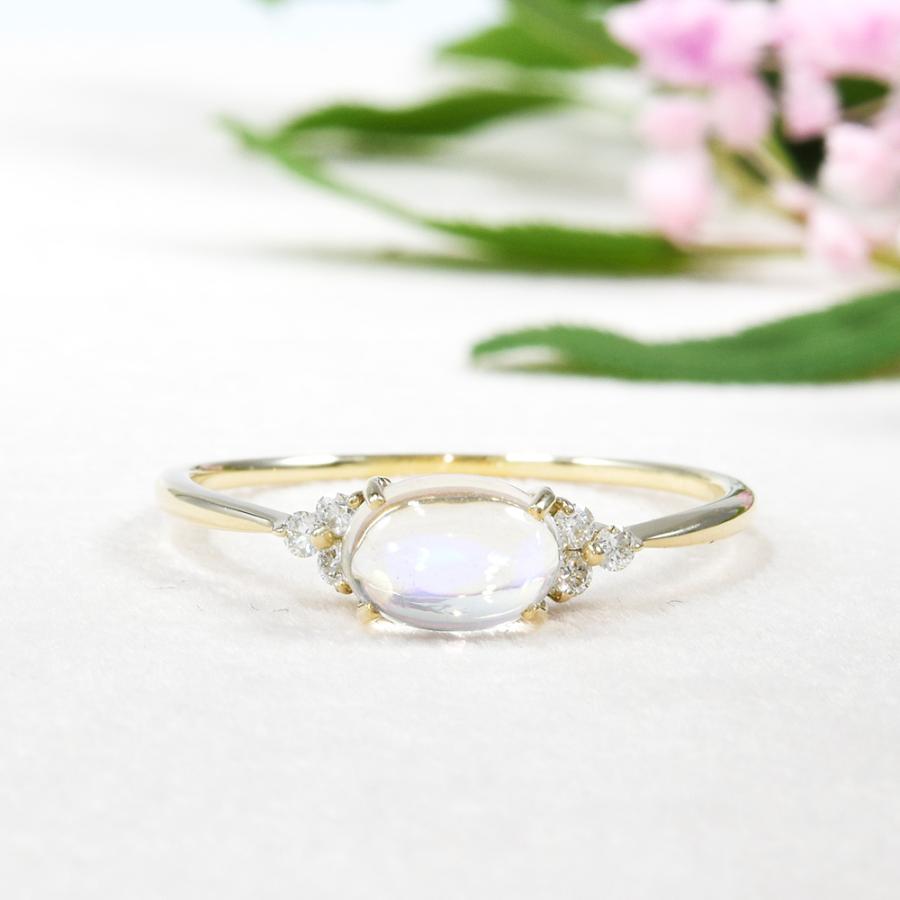 リング ブルー ムーンストーン K10ゴールド ノエル CG085CIBS-YRG-089