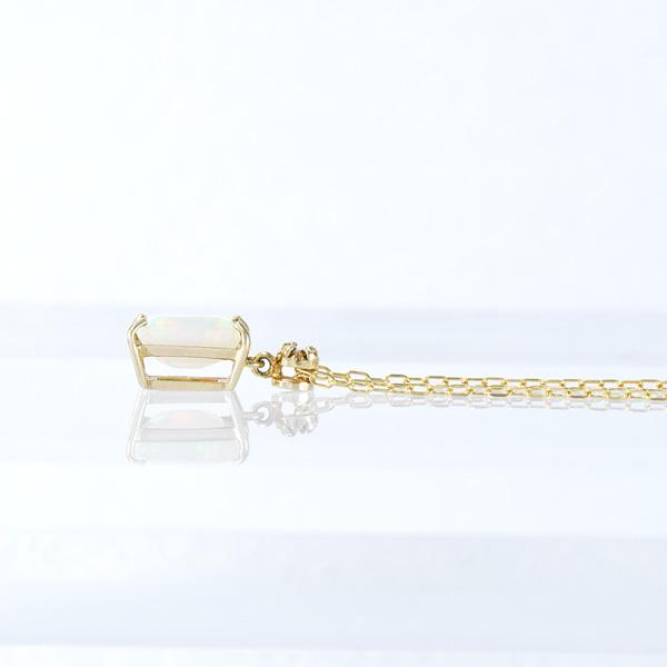 ゴールドチェーン オパールペンダント ネックレス ゴールド]パールアンカーチェーンネックレス