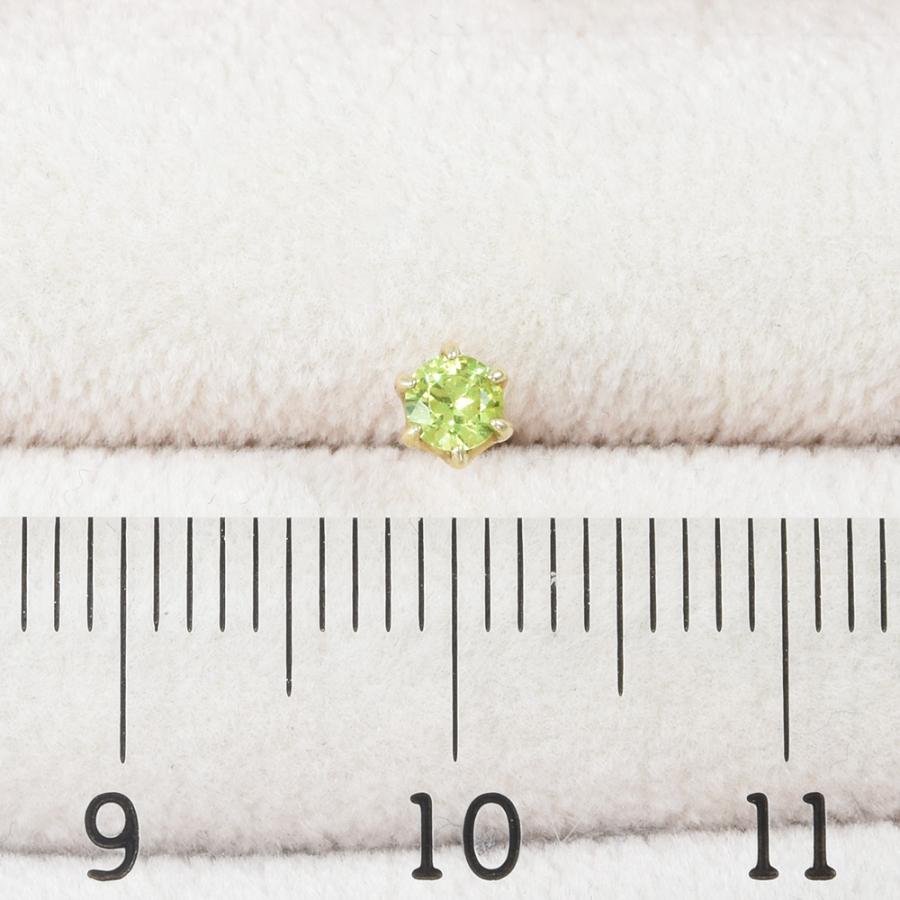 ピアス デマントイド ガーネット シングル(片) K10イエローゴールド