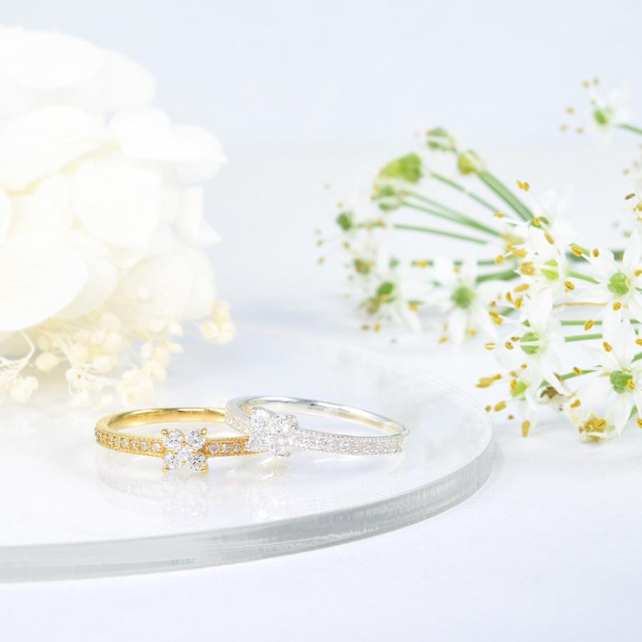 リング 大人フラワー パヴェ SV925 CG070CIBS-YR-078 : kyfactory