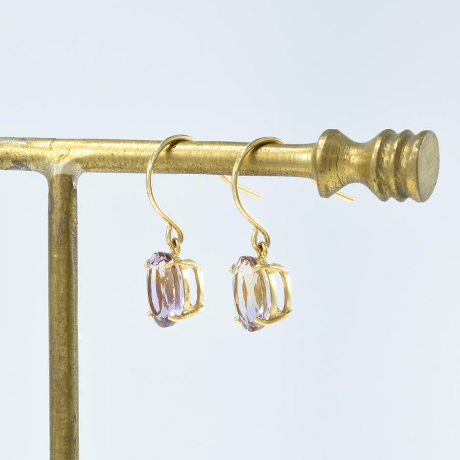 ピアス 大粒 アメトリン K18イエローゴールド CG082CIBS-YP-148