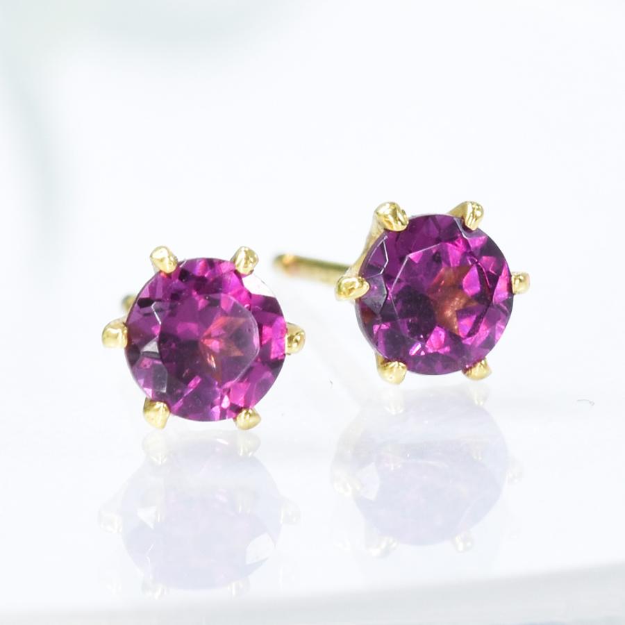 ピアス ロードライト ガーネット K18ゴールド CG097CIBS-YE-002