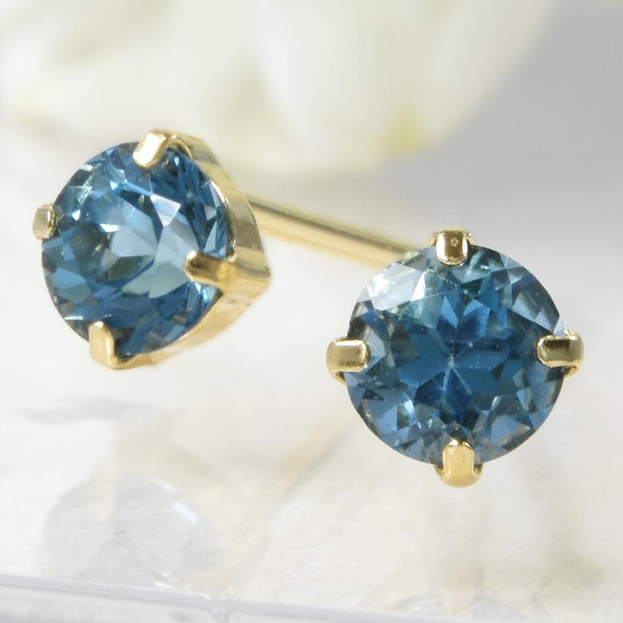 ピアス ロンドンブルートパーズ K18ゴールド CK060CIBSN : kyfactory