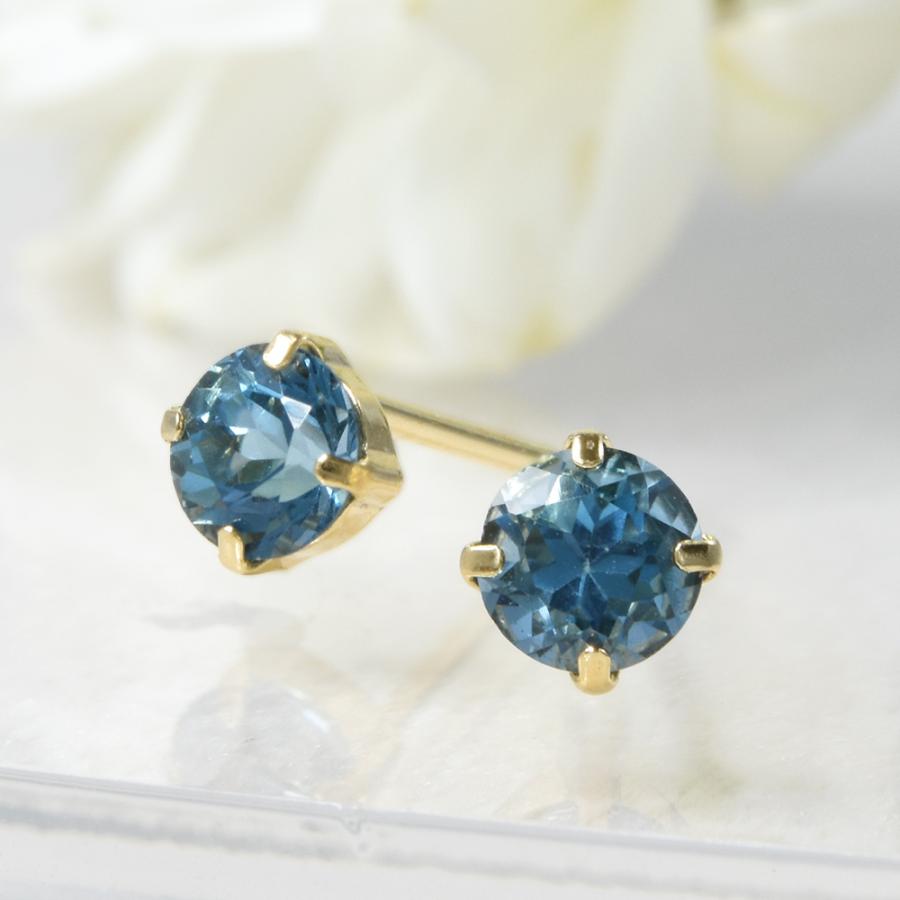 ピアス ロンドンブルートパーズ K18ゴールド CK060CIBSN : kyfactory