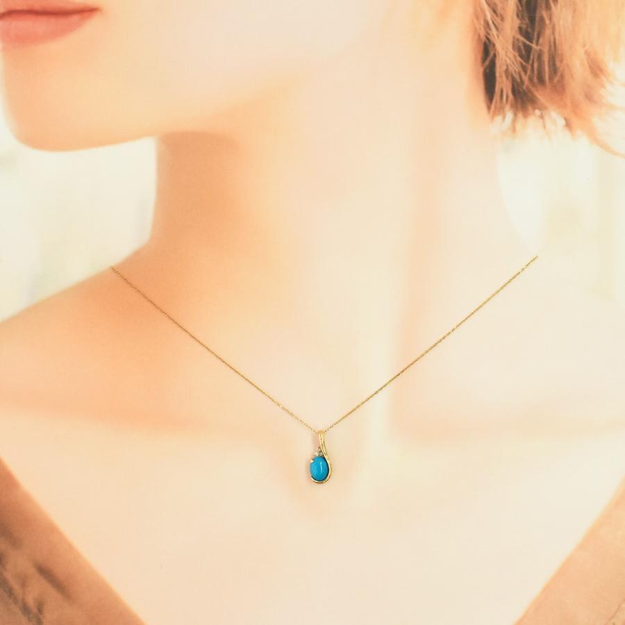 ペンダント ヘッド ターコイズ ダイヤ K10ゴールド CK088CIBSN-YP-102