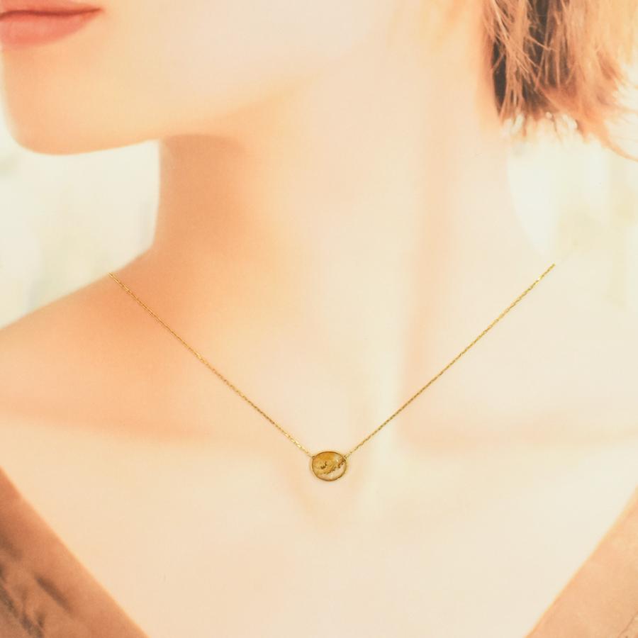 ペンダント  デンドリティッククォーツ ネックレス K18イエローゴールド デンドライトクォーツ 1点もの CK089CIBSNの画像