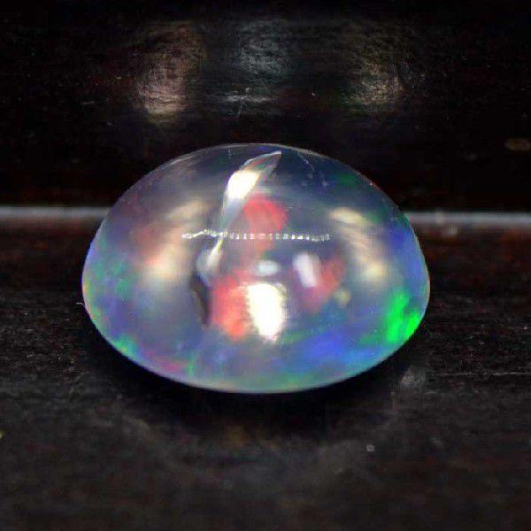 メキシコオパール ウォーターオパール 赤.緑.青 0.89ct カボション S 