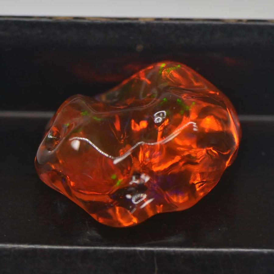 メキシコファイアーオパール 青・緑　7.28ct　バロック　S-F016　《即納》の画像