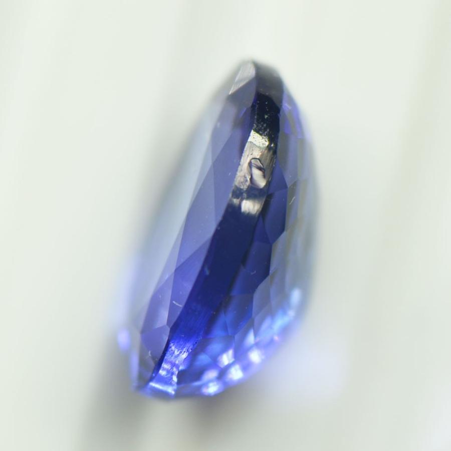 タンザナイト 2色性 オーバルカット 濃色 3.84ct AAAAA+ S-F092 鑑別証 