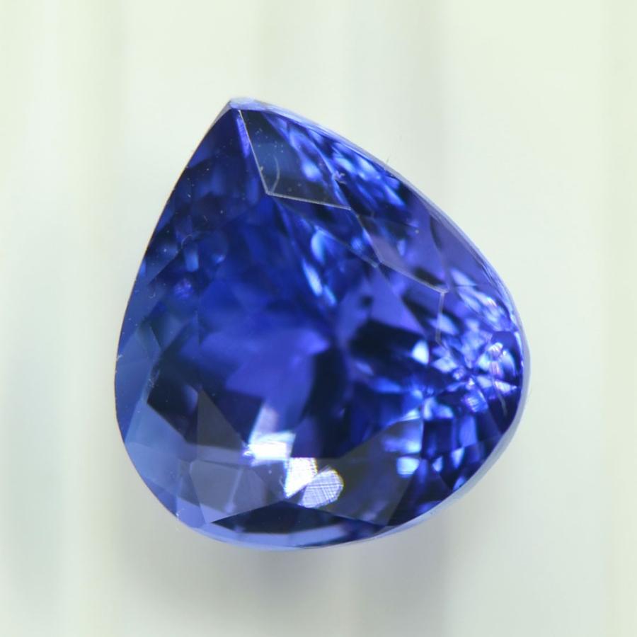 タンザナイト 2色性 ペアシェイプカット 濃色 4.37ct AAAAA+ S-F093 