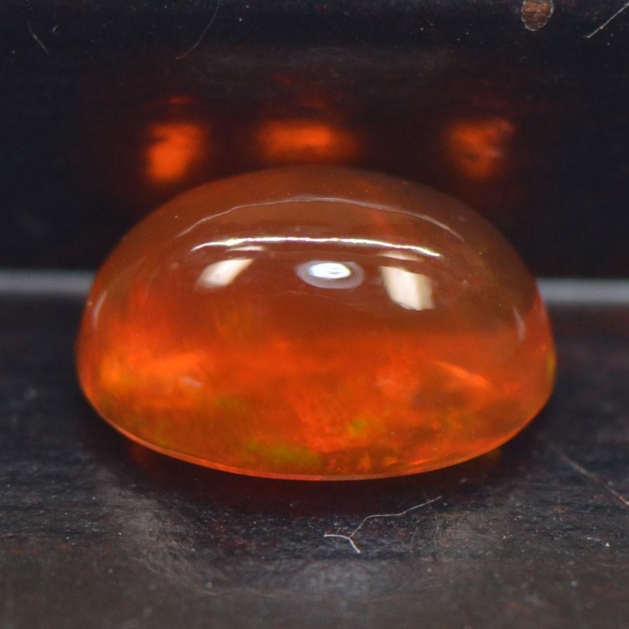 メキシコファイアーオパール 赤.緑 1.54ct カボション S-G023 《即納 