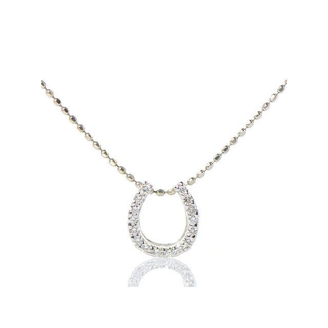 一部プラチナ　ダイヤモンド　ペンダントヘッド ペンダント ヘッド ホワイトダイヤモンド ホースシュー【S】プラチナ