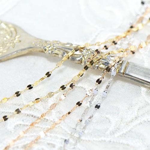 リーフ ネックレス 60cm チェーン K18ゴールド YK-AD046CI-28 : yk 