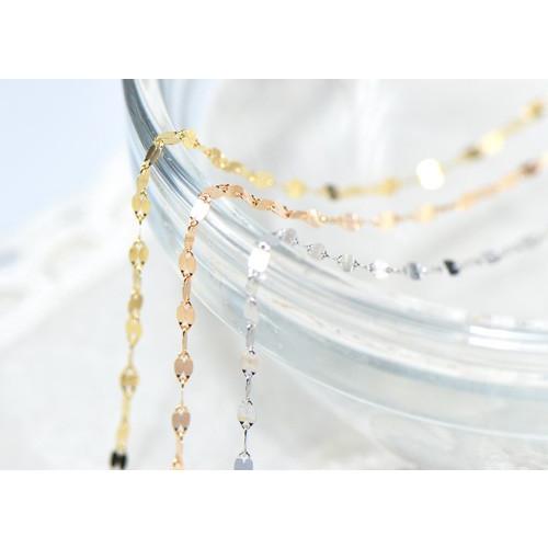 リーフ ネックレス 60cm チェーン K18ゴールド YK-AD046CI-28 : yk 