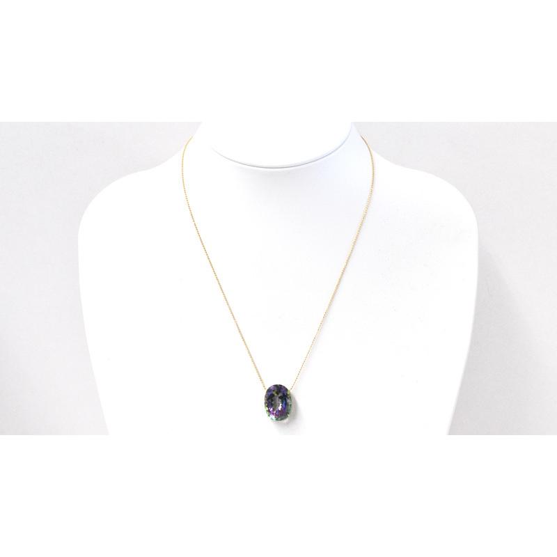 ペンダント ヘッド ミスティックトパーズ 15×20mm 大粒 K18イエロー 