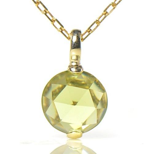 ペンダント　ペリドット K10イエローゴールド ローズカット プレシーマ YK-BK048-28