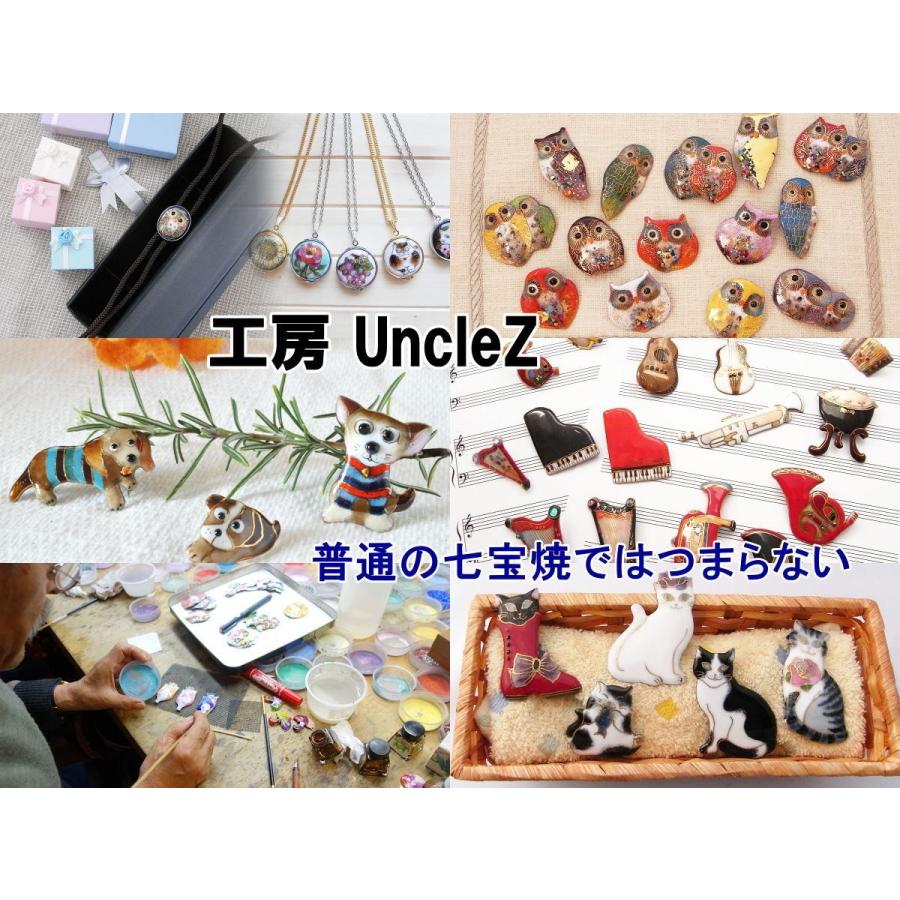 UncleZ　七宝焼き　ループタイ　抽象 紫（TR-4）角｜kyo-megumi｜04