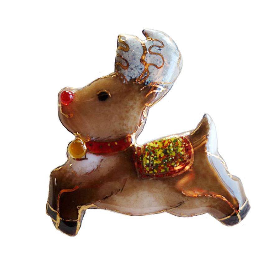 七宝焼き ピンブローチ サンタのトナカイ 1 Pin Xmas 10 京のめぐみ 通販 Yahoo ショッピング