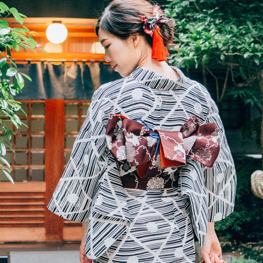 高級浴衣・しじら浴衣・夏着物・綿麻浴衣 Amazon.co.jp: 最高級しじら織浴衣粋な縞模様柄綿麻涼し青 和装