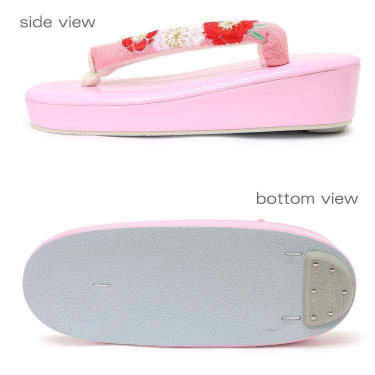 七五三 草履 女の子 刺繍 3colors 17.5cm 19cm 21cm エナメル