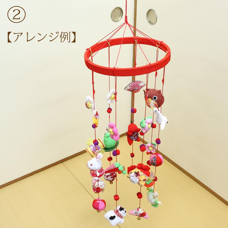 Kana様】つるし飾りつるし雛桃の節句の輪下げ(タッセル赤)