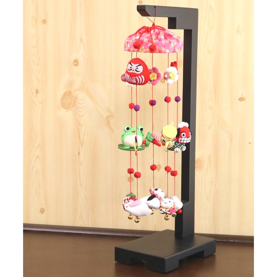 つるし雛 つるし飾り 吊るし雛 2種 全長52cm ちりめん ミニ つるし雛 つるし飾り 吊るし雛 2種 全長52cm ちりめん ミニ