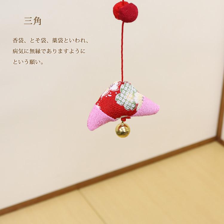 モチーフ一本つるし飾り つるし雛 〜這い子〜 [S-3D] 3個つるし 長さ