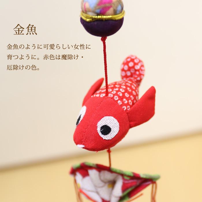 一本つるし飾り つるし雛 〜いぬ〜 [7V] 7個つるし 長さ約59cm