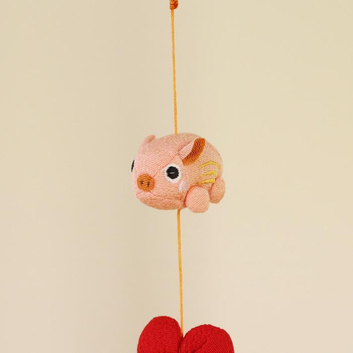 一本つるし飾り 干支つるし 〜イノシシ〜 5個つるし 長さ約50cm