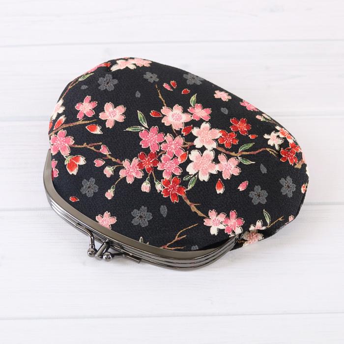 がま口 小物入れ/財布 がま口 ポーチ [#44] 財布 小物入れ 小銭入れ ちりめん 花 和雑貨