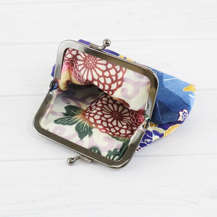 がま口 ポーチ [#53a] ケース 財布 小物入れ 小銭入れ 花柄 和