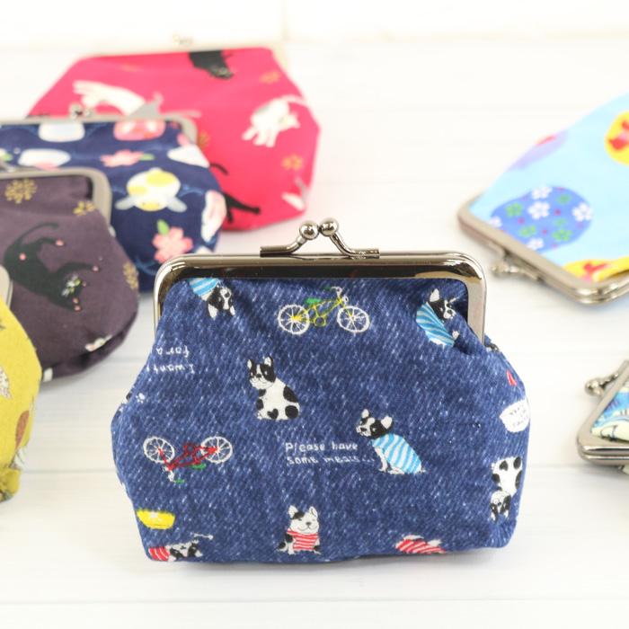 がま口 ポーチ [#52d] ケース 財布 小物入れ 小銭入れ 動物 和雑貨