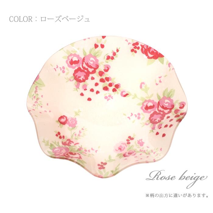 訳あり】[AC-02D] アクリル トレイ コトネ 琴音 丸トレイ（小）花柄