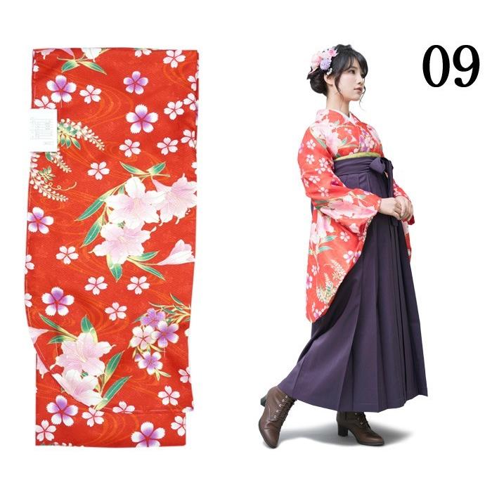 選べる 二尺袖着物 3点セット 袴セット 着物セット 袴下帯 自分好みに