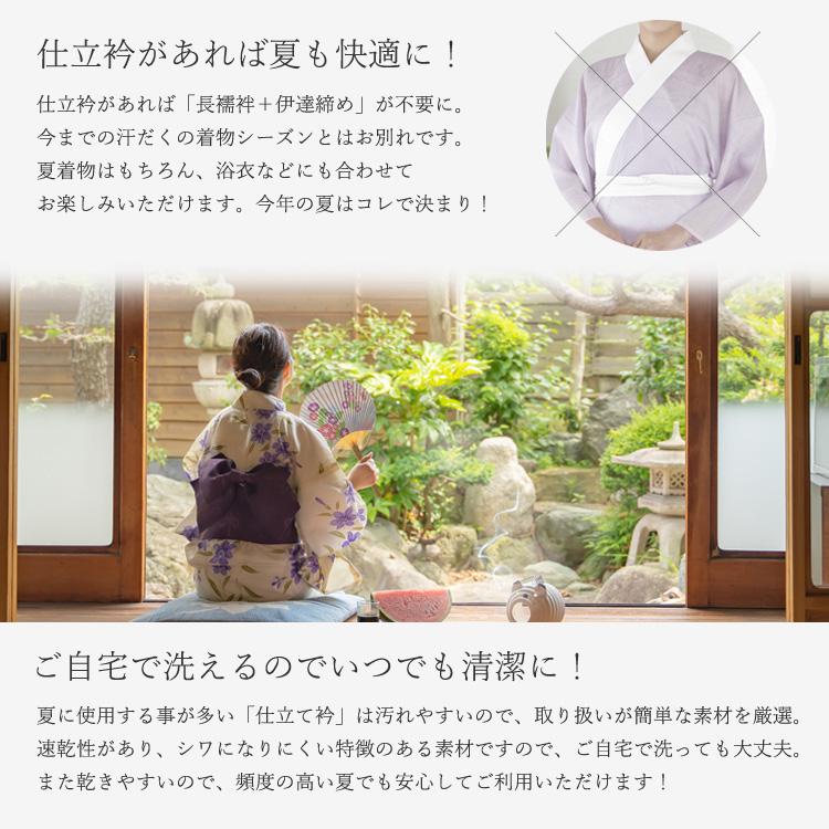 仕立衿 送料無料 縫い付け不要 無地 ホワイト レース 全5種 美容衿