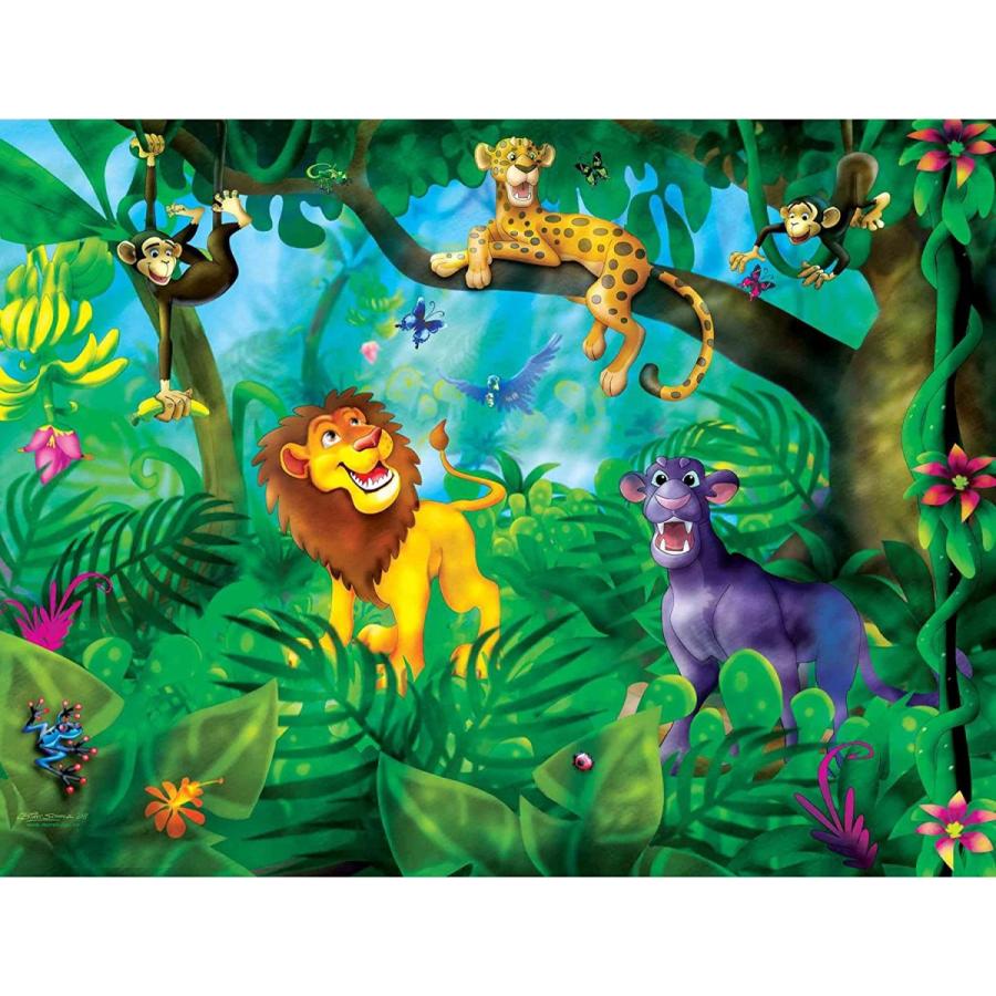 購入オーダー 10 5 Feet Wide By 8 Feet高 接着剤付き堅牢な壁紙壁画からa A Aジャングルwith動物の写真 Original Artwork By Birgit Schulz Our壁画は 簡単にイン 公式超特価 Systemsprojects Spagiles Com