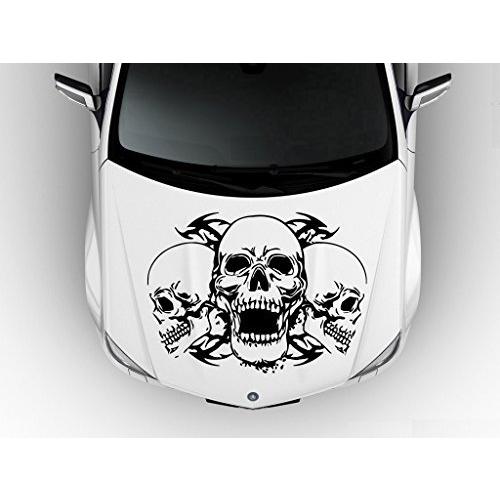 ご注文 送料無料ボンネット車ビニールデカールステッカーグラフィックスカル3699 日本激安販壳サイト Clima Flex Com