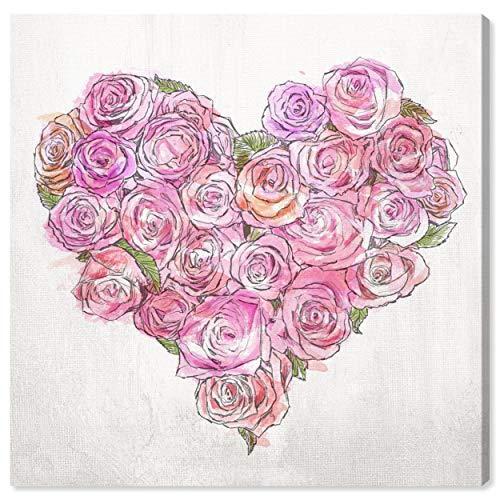 激安商品 Hart Roses'HomeD_cor%Cakhar's of Prints'Heart Canvas Art Wall Co.Floral Artist Gal Oliver The of Sakhar 16% Sakhar醇QWテ%x Roses'HomeD_cor%16% レリーフ、アート