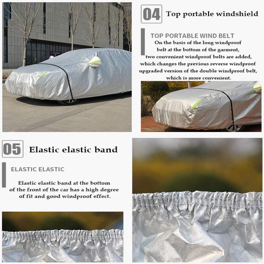 超新作 フルカーカバー カラスムス普通車プラス木綿雨 防氷車カバー耐雪防塵耐傷車カバーサポート自動車室内外装用カスタムカーウェア タープテント Lifeinlacruz Com
