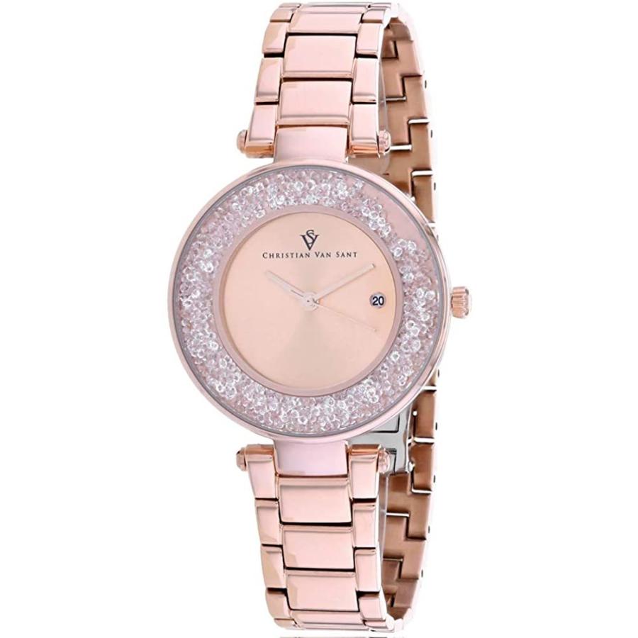 高級ブランド Gold Ecmacha 16 Strap Ecmacha Rose Steel Stainless Quartz Dazzle Women Sant Van Christian Casual 1214 モデル Cv Watch 腕時計 Www Oroagri Eu